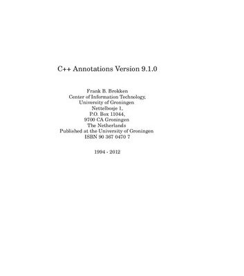 خرید و دانلود نسخه کامل کتاب C++ Annotations