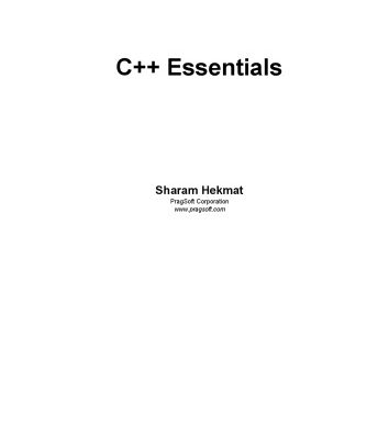 خرید و دانلود نسخه کامل کتاب C++ Essentials