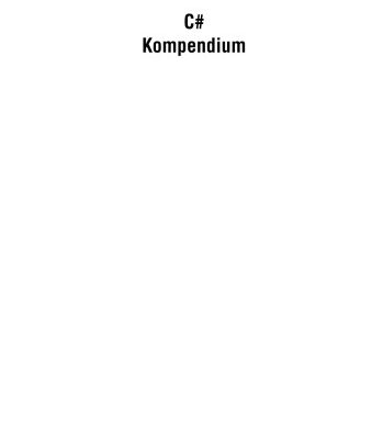 خرید و دانلود نسخه کامل کتاب C# Kompendium