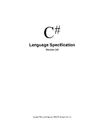 خرید و دانلود نسخه کامل کتاب C# Language Specificatio. Version 3.0
