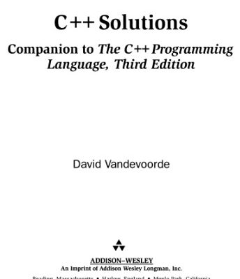 خرید و دانلود نسخه کامل کتاب C++ Solutions: companion to C++ programming language
