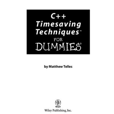 خرید و دانلود نسخه کامل کتاب C++ Timesaving Techniques For Dummies