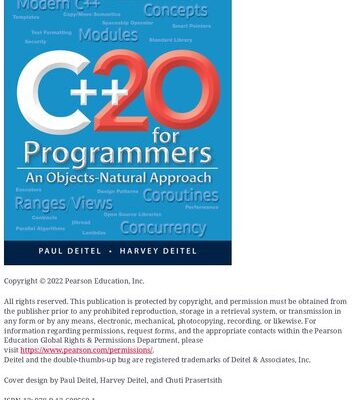 خرید و دانلود نسخه کامل کتاب C++20 for Programmers: An Objects-Natural Approach