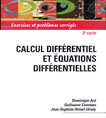 خرید و دانلود نسخه کامل کتاب Calcul différentiel et équations différentielles: exercices et problèmes corrigés