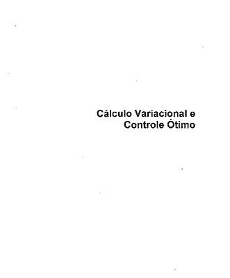 خرید و دانلود نسخه کامل کتاب Cálculo Variacional e Controle Ótimo