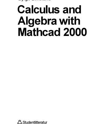 خرید و دانلود نسخه کامل کتاب Calculus and Algebra with Mathcad 2000