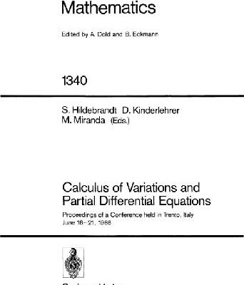 خرید و دانلود نسخه کامل کتاب Calculus of Variations and Partial Differential Equations: Proceedings of a Conference, Held in Trento, Italy, June 16-21, 1986