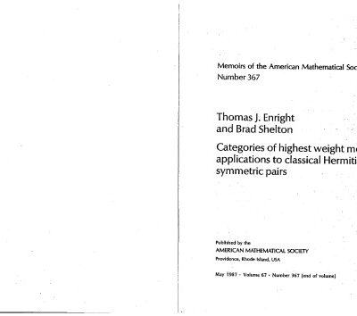 خرید و دانلود نسخه کامل کتاب Categories of Highest Weight Modules: Applications to Classical Hermitian Symmetric Pairs