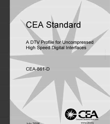 خرید و دانلود نسخه کامل کتاب CEA861 Standard: A DTV Profile for Uncompressed High Speed Digital Interfaces