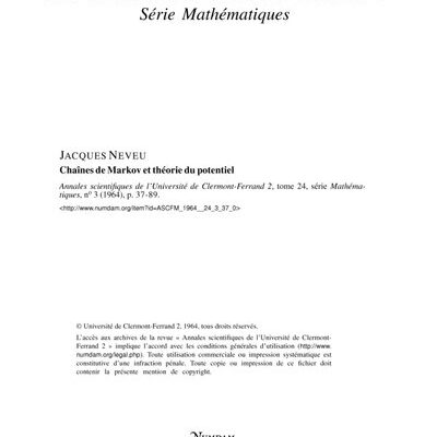خرید و دانلود نسخه کامل کتاب Chaines de Markov et théorie du potentiel