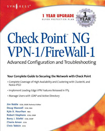 خرید و دانلود نسخه کامل کتاب Check Point NG VPN-1 Firewall-1: Advanced Configuration and Troubleshooting