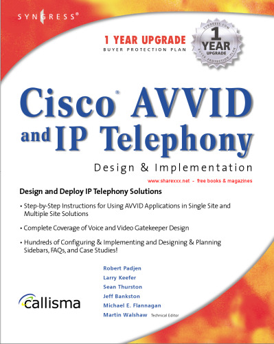 خرید و دانلود نسخه کامل کتاب Cisco AVVID and IP Telephony Design and Implementation
