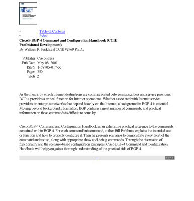 خرید و دانلود نسخه کامل کتاب Cisco BGP-4 Command and Configuration Handbook