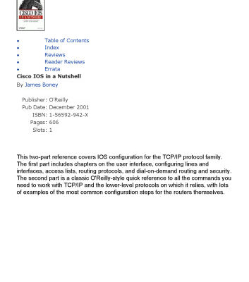 خرید و دانلود نسخه کامل کتاب Cisco IOS in a nutshell