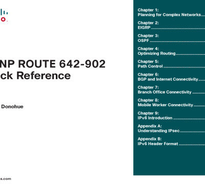 خرید و دانلود نسخه کامل کتاب Cisco press CCNP ROUTE 642 902 Quick Reference