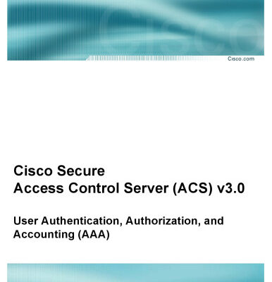 خرید و دانلود نسخه کامل کتاب Cisco secure access control server