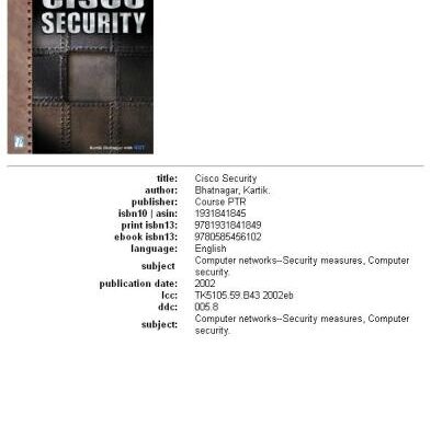 خرید و دانلود نسخه کامل کتاب Cisco Security (One Off)