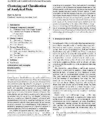 خرید و دانلود نسخه کامل کتاب Clustering and classification of analytical data