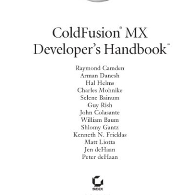 خرید و دانلود نسخه کامل کتاب Coldfusion MX Developer’s Handbook