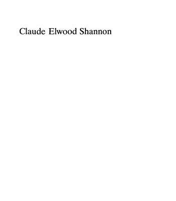خرید و دانلود نسخه کامل کتاب Collected Papers of Claude E. Shannon