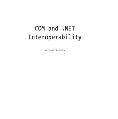 خرید و دانلود نسخه کامل کتاب COM and . Net interoperability