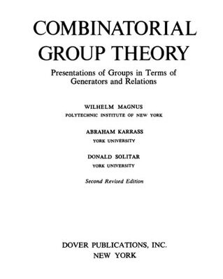 خرید و دانلود نسخه کامل کتاب Combinatorial group theory