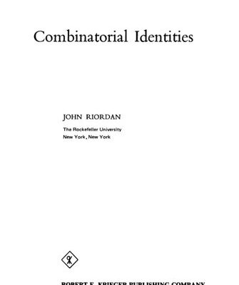 خرید و دانلود نسخه کامل کتاب Combinatorial Identities