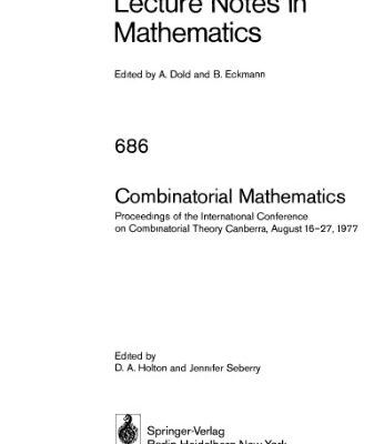 خرید و دانلود نسخه کامل کتاب Combinatorial Mathematics: Proceedings of the International Conference on Combinatorial Theory Canberra, August 16–27, 1977