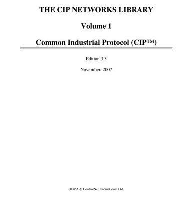 خرید و دانلود نسخه کامل کتاب Common Industrial Protocol (CIP)
