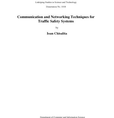 خرید و دانلود نسخه کامل کتاب Communication and networking techniques for traffic safety systems
