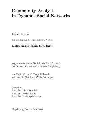 خرید و دانلود نسخه کامل کتاب Community Analysis in Dynamic Social Networks