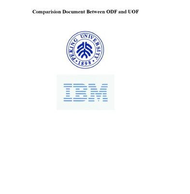 خرید و دانلود نسخه کامل کتاب Comparision Document Between ODF and UOF