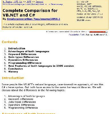 خرید و دانلود نسخه کامل کتاب Comparison of VB and C#