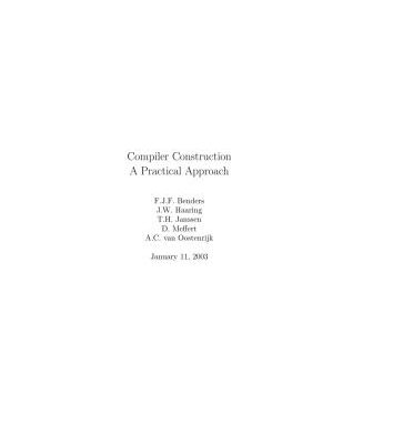 خرید و دانلود نسخه کامل کتاب Compiler Construction A Practical Approach