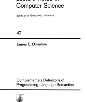 خرید و دانلود نسخه کامل کتاب Complementary Definitions of Programming Language Semantics