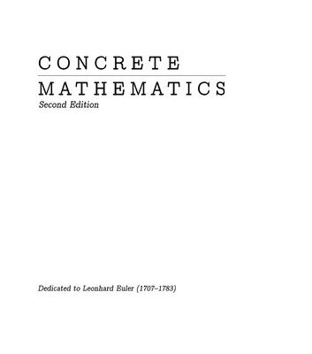 خرید و دانلود نسخه کامل کتاب Concrete Mathematics: A Foundation for Computer Science