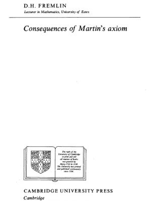 خرید و دانلود نسخه کامل کتاب Consequences of Martin’s Axiom
