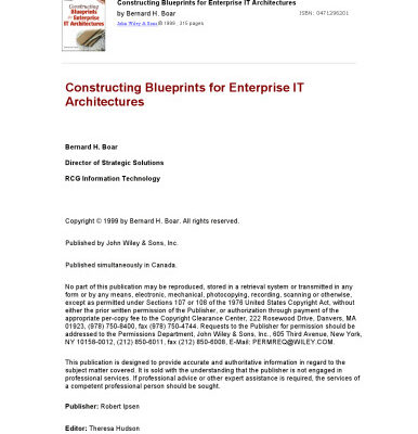 خرید و دانلود نسخه کامل کتاب Constructing Blueprints for Enterprise IT Architectures