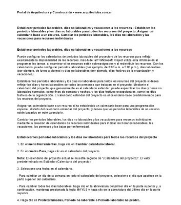 خرید و دانلود نسخه کامل کتاب Curso de Microsoft Project Gratis: Establecer períodos laborables, días no laborables y vacaciones a los recursos