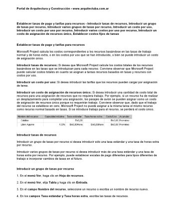 خرید و دانلود نسخه کامل کتاب Curso de Microsoft Project Gratis: Establecer tasas de pago y tarifas para recursos