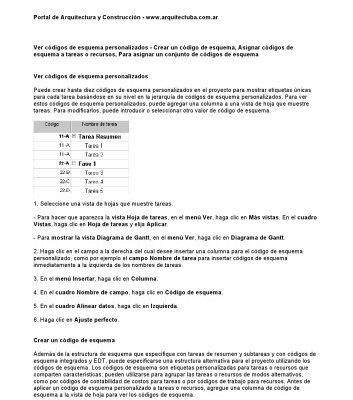 خرید و دانلود نسخه کامل کتاب Curso de Microsoft Project Gratis: Ver códigos de esquema personalizados