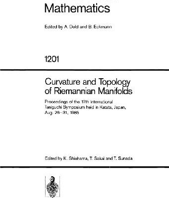 خرید و دانلود نسخه کامل کتاب Curvature and Topology of Riemannian Manifolds