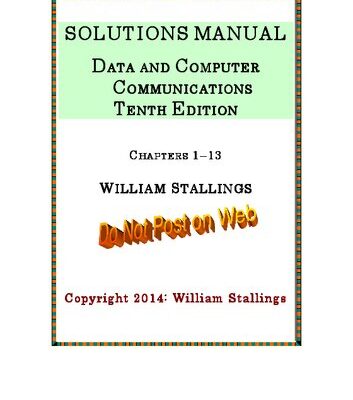 خرید و دانلود نسخه کامل کتاب Data and Computer Communications, 10th Edition, Solutions Manual