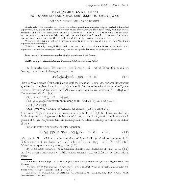 خرید و دانلود نسخه کامل کتاب Dead cores and bursts for quasilinear singular elliptic equations