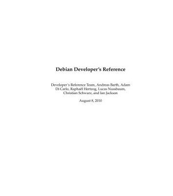خرید و دانلود نسخه کامل کتاب Debian Developer’s Reference