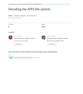 خرید و دانلود نسخه کامل کتاب Decoding the APFS file system