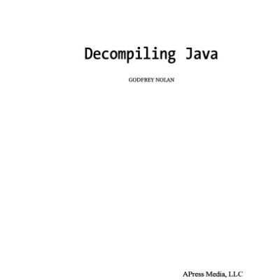 خرید و دانلود نسخه کامل کتاب Decompiling Java