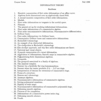 خرید و دانلود نسخه کامل کتاب Deformation theory