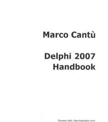 خرید و دانلود نسخه کامل کتاب Delphi 2007 Handbook
