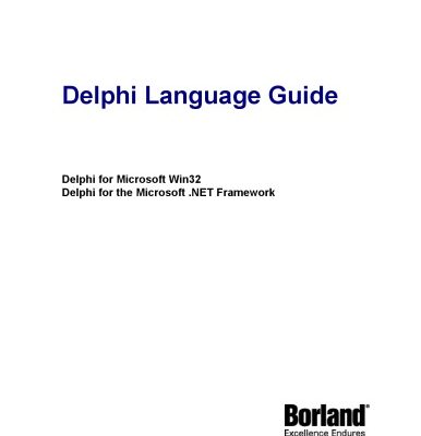 خرید و دانلود نسخه کامل کتاب Delphi Language Guide